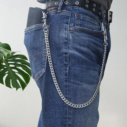 Ahiller Heavy Duty Key Wallet Chains for Men Biker - color: Silver-qk-1p