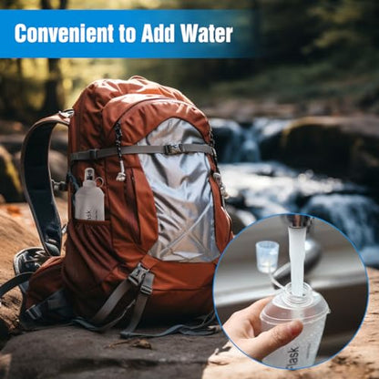 AXEN Soft Flask TPU Foldable Running Hydration Flask, Soft Collapsible Water Bottle for Hydration Pack Cycling Marathon Running Hiking - color: Clear-250ml