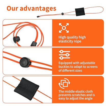 2PCS Fishing Graph Cover Straps, Adjustable Fish Finder Cover Strap Secure Fish Finder Cover During Travel to Protect from Damage, Fit up to 18 in Screens