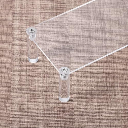 Acrylic Riser, Display Stand Clear Shelf 12 x3.15x2 inches Small Display Shelf 1 Tier Rectangular Organizer for Cosmetic Products Tabletop Use and More