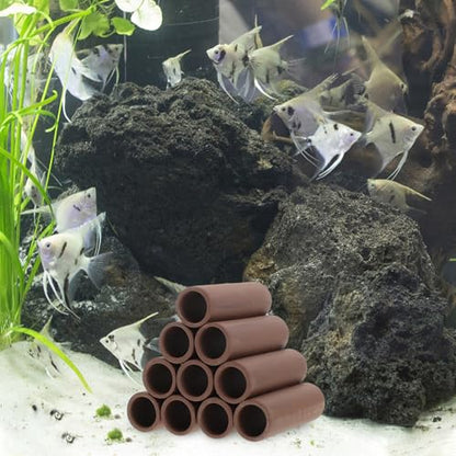 Shrimp Cave Decor Pottery Shelter Spawning Tube Aquarium Breeding Habitat for Shrimp Tank Accessories Hiding Cave Ornament for Freshwater Aquatic Pets