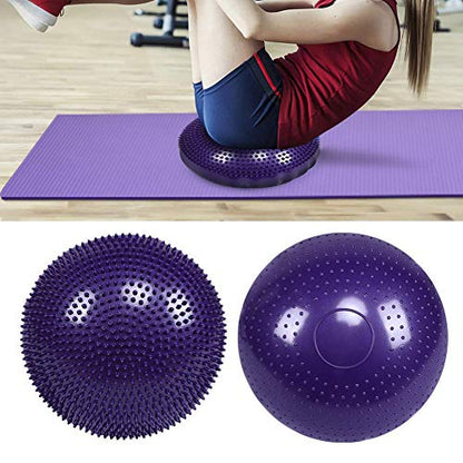 2PCS Balance Disc Inflated Wobble Cushion, Wiggle Seat Balance Pad Purple Soft Yoga Balance Board Without Inflator Pump for Exercisehome Yoga Balance Stability Training