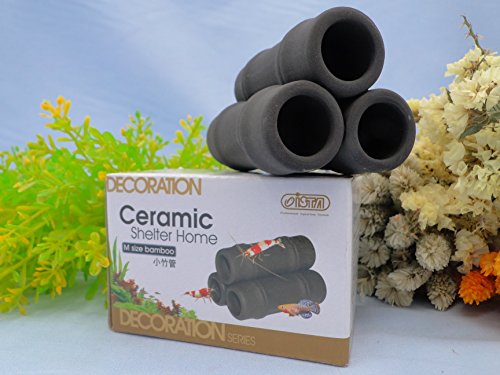 ISTA Ceramic Bamboo Shelter (M) - Aquarium Shrimp spawning breeding cave