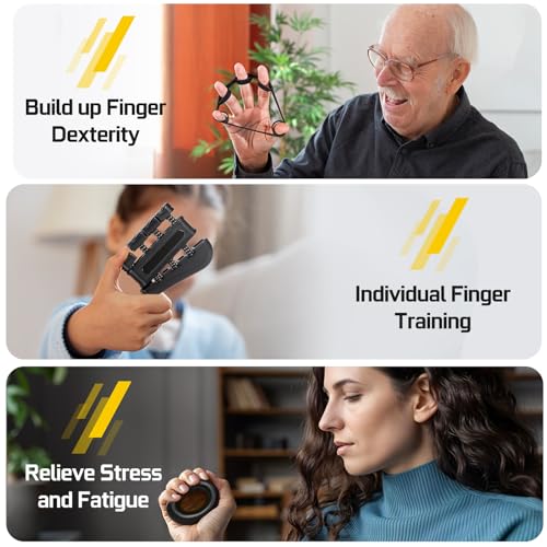 Hand Grip Strength Trainer Kit, 6 Pack Hand Gripper Strengthener for Gym