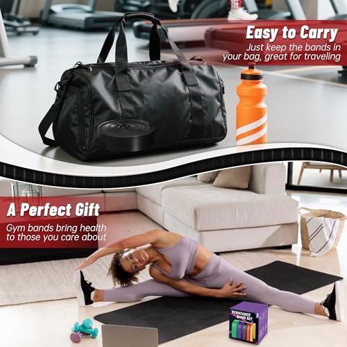 5-Level Resistance Bands for Working Out, Pull Up Assistance Bands - color: Gray Gradient