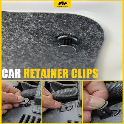 MIKKUPPA 635PCS Car Push Retainer Clips - 16 Sizes Nylon Bumper Fender Plastic Rivets Automotive Clips Auto Fasteners with 10 Cable Ties and Fasteners Remover Replacement for Toyota GM Ford Honda