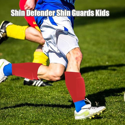 Soccer Shin Guards Pads for Youth Adult - color: Red, size: Medium