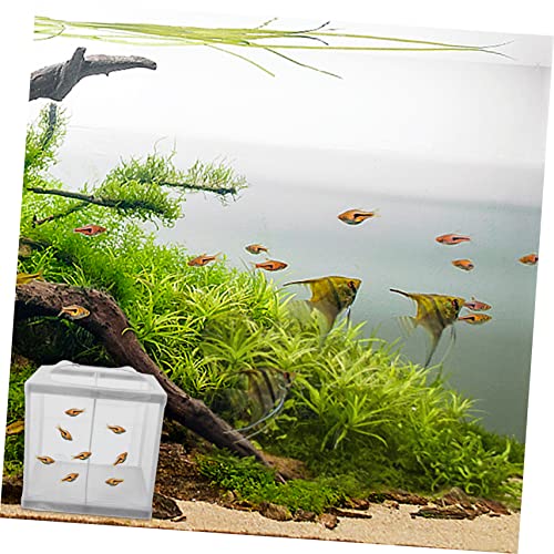 Happyyami 2Pcs Fish Hatchery Tank Breeding Net Easy Install Aquarium Isolation Box for Guppy Betta Fry Convenient Fish Incubator with Suction Cups for Efficient Spawning