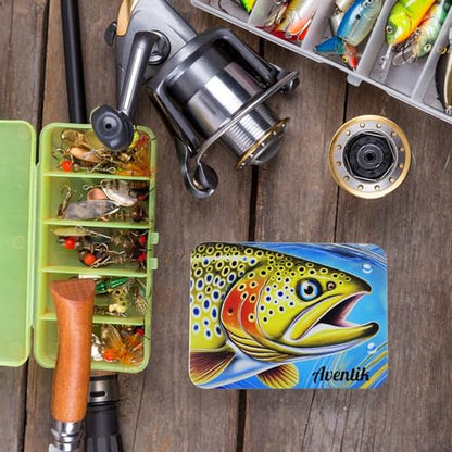 Aventik Fishing Tackle Tin Box Fish Tools Gift 3 Pack or 6 Pack Metal Storage Case for Fishing Hooks Lures Wet & Dry Flies Storage Tackle Organizer for Anglers and Outdoor Travel（6pc) - style: 6pc