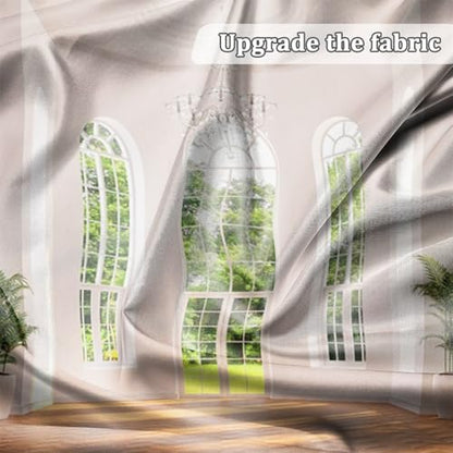 Fabric Windows Scenery Backdrop Interior Room Balcony Sunshine Living Room Photography Background Office Zoom Meeting Video Conference Backdrop Photo Studio Props 5x4ft - color: XH004, size: 5Wx4H FT