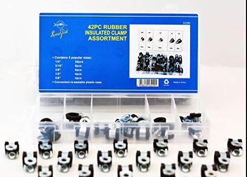 Swordfish 32290 42pc Rubber Insulated Adel Clamp Assortment