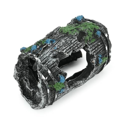 Aquarium Broken Barrel Decorations Resin Ornament Fish Tank Hideout Fish Tank Decorations for Small Fish Shrimp Play Ornament