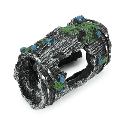 Aquarium Broken Barrel Decorations Resin Ornament Fish Tank Hideout Fish Tank Decorations for Small Fish Shrimp Play Ornament