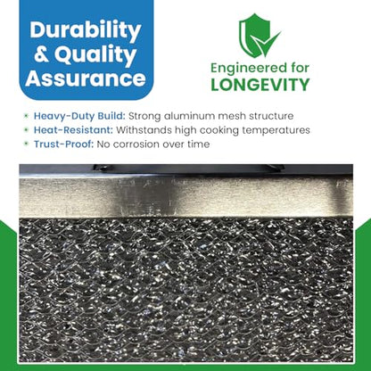Range Hood Filter Replacement for Stove Exhaust Fan, Aluminum Vent Filter to Trap Grease & Smoke, Range Hood Grease Filters Filters, Universal Compatibility 97007696 & GE WB2X2052