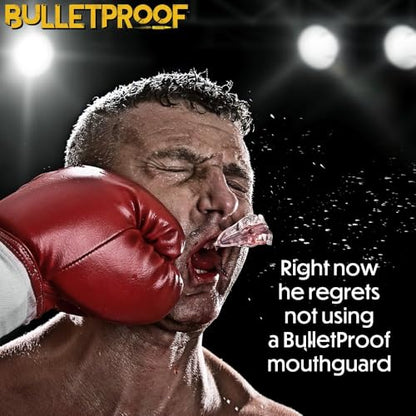Bulletproof MMA & Boxing Mouth Guard: Thinnest Most Breathable Mouthguard! - color: Dolphin Gray, size: FIGHTING
