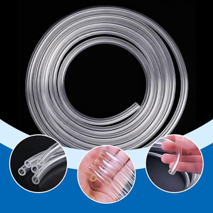Clear Vinyl Tubing Clear Hose PVC Tubing Plastic Tube for Aquarium Hose Air Hose Irrigation (3/8" ID x 1/2” OD x 25 Feet) - size: 3/8" ID x 1/2” OD x 25 Feet