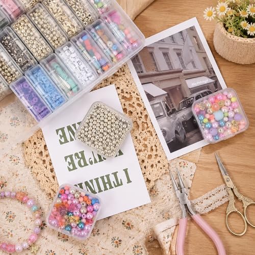 Bead Organizer Box, 30Pcs Small Plastic Boxes Rhinestone Organizer Bead Containers Nail Organizers and Storage Clear Dimond Storage with Hinged Lid and Stackable(2.17'*2.17'*0.79)