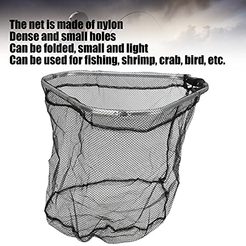 Keenso Fish Landing Net, Portable Triangular Fishing Landing Net Fish Catching Net Folding Fish Mesh Net for Fishing, Shrimp, Crab, Bird Catching Other Fishing Tools and Accessories