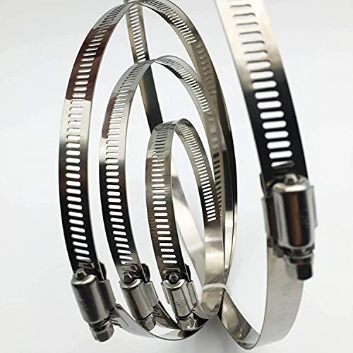 6 Pieces (3" 4” 5") Adjustable 304 Stainless Steel Worm Gear Hose Clamps Water Pipe Clamps Assortment Kit Duct Clamps Pipe Clamp worm drive hose clamps (3" 4” 5") - size: 3“/4"/5"-6Pcs