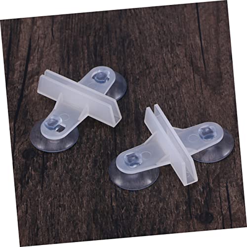 Happyyami 5pcs Aquarium Glass Suction Cup Purple Gravel for Aquarium Fish Aquarium Accessories Fish Tank Breeding Aquarium Divider Sucker Fish Tank Suction Cup Partition Clip White