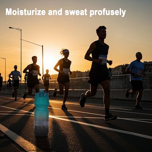 GEMFUL 2 Pack Bike Water Bottles 24oz Cycling Squeeze Set (Pink Blue+Grey) - color: Pink Blue+Grey