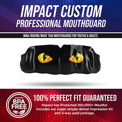 Impact Mouthguard Boxing, MMA, Muay Thai Sports Mouthguards for Youth Adults, Professional Custom-Fit, Snake Eyes - color: Snake Eyes