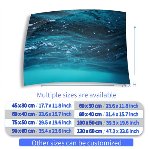 Aquarium Background Stickers - Underwater Wave Light Blue - Fish Tank Reptile Terrarium Decor Poster (45 x 30 cm / (17.7 x 11.8 inches)) - size: 45 x 30 cm / (17.7 x 11.8 inches)