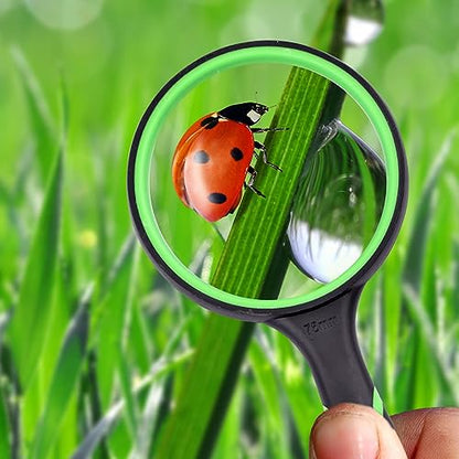 Magnifying Glass, 10X, Green, Reading, Hobbies, Science Books, Observation - color: Green