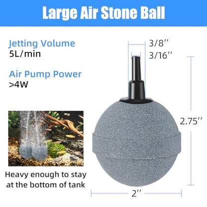 AQUANEAT Air Stones for Ponds 2 Inch, Long Lasting Aerator Oxygen Diffuser, Air Pump Accessories for Aquariums, Fish Tanks, Hydroponics and DWC Reservoirs 4 Pack - size: 4 pcs