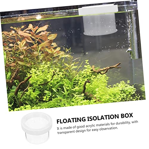 Toddmomy Acrylic Floating Fish Tank Breeding Box with Water Permeable Bottom Transparent Aquarium Isolation Container for Small Fish Fry Supplies