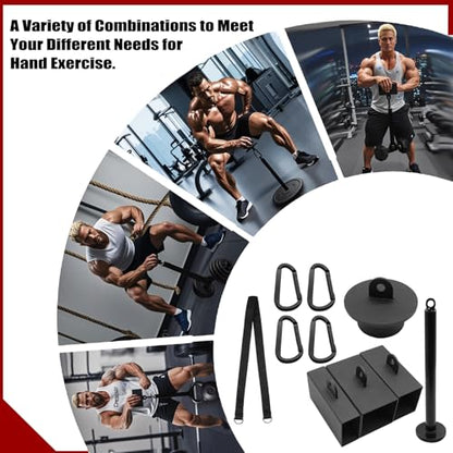Iron Pinch Block Grip Strength Set with Loading Pin Workout Rock Climbing Power Finger Forearm Hand Strength Training Strengthener Equipment for Home Gym