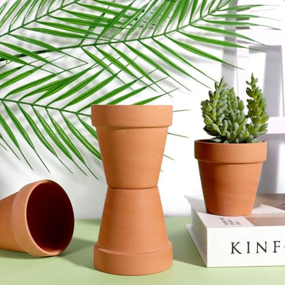 3 Inch Terra Cotta & Terracotta Pots with Drainage - 20 Pack Clay Flowerpots, Succulent Nursery Planter Great for Plants, Crafts, Wedding Favor - color: Brown