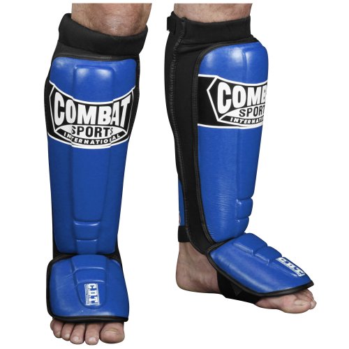 Combat Sports Pro-Style MMA Shin Guards - color: Red, size: X-Large