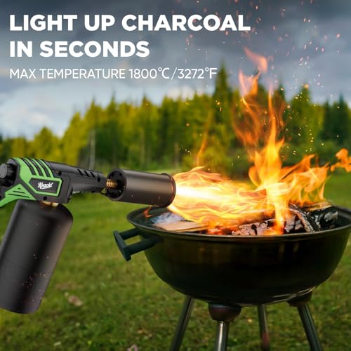 Powerful Propane Torch, Propane Torch Head, Kitchen Cooking Culinary Torch Lighter, Charcoal Lighter, Sous Vide Searing Steak, BBQ, Grill, Campfire Charcoal Starter(Tank Not Included)