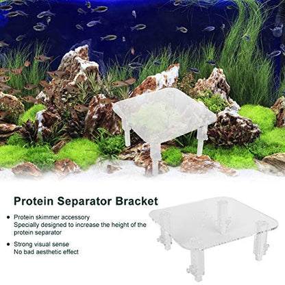 Protein Skimmer Stand, Clear Protein Separator Bracket Adjustable Height Acrylic Protein Skimmer Bracket Heightening Accessories for Aquarium Fish Tank - size: Small