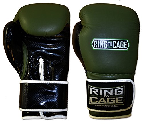 Gym Training Stand-Up Boxing Gloves - color: Marine Green/Black, size: Large weighs 16oz