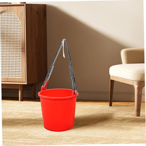 BESPORTBLE Fishing Bucket Organizer Heavy Duty Stainless Steel Clip Bucket Rack for Agricultural Kitchen Pail Shoulder Strap