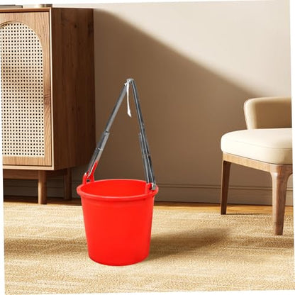 BESPORTBLE Fishing Bucket Organizer Heavy Duty Stainless Steel Clip Bucket Rack for Agricultural Kitchen Pail Shoulder Strap