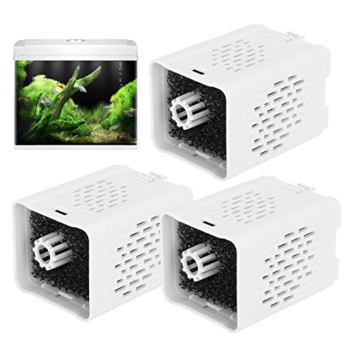 aqxreight 3Pcs Fish Tank Filter Bucket and Water Cleaning Filter Media Pad Aquarium Kits S Water Effect Disassemble Your Swimming Small Filtration Box Multi Layer Buckets Than