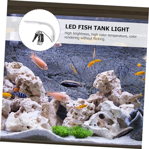 VANZACK Led Aquarium Lighting Fish Tank Lamp with Clip Plant Grow Light Durable Us Plug