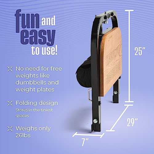 Hip Thrust Machine for High Resistance Glute Training - Home Gym Workout - Comes with 45, 90, and 135 Lbs of Resistance - color: Black
