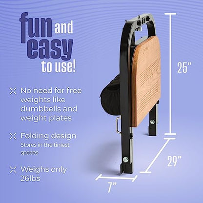 Hip Thrust Machine for High Resistance Glute Training - Home Gym Workout - Comes with 45, 90, and 135 Lbs of Resistance - color: Black