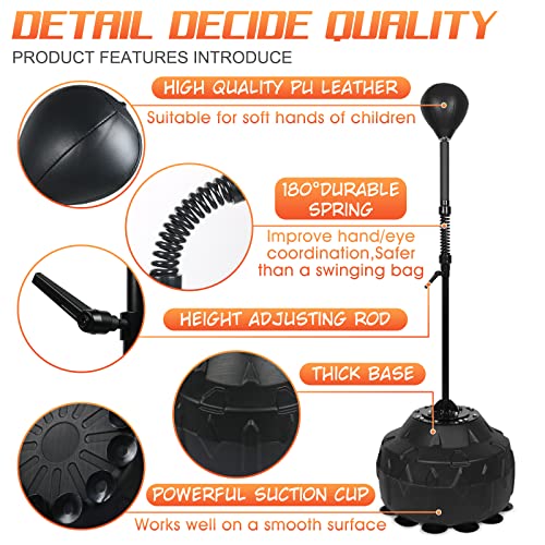 INNOLIFE Boxing Speed Trainer with Thick Base & Reinforced Spring