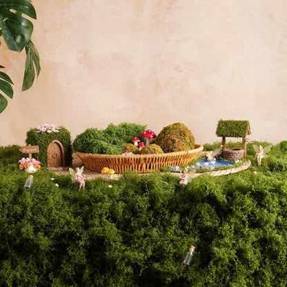 Fake Moss Mat, Artificial Moss Table Runner for Wedding Decor Table Centerpieces Fairy Garden Crafts Indoor Green Faux Grass Wall Decor (Green: 39 x 39Inch / 100 x 100cm)