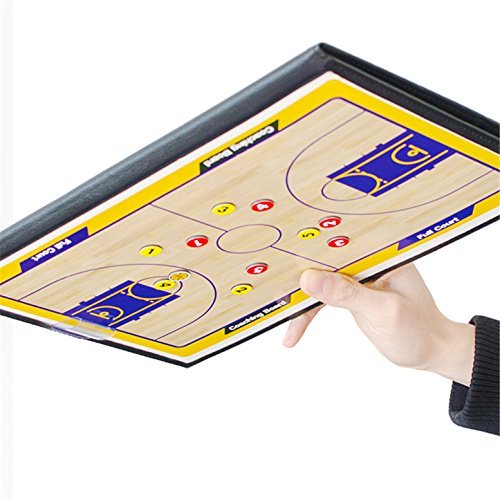 Pure Vie Foldable Magnetic Basketball Coaching Clipboard with Magnets, Pen