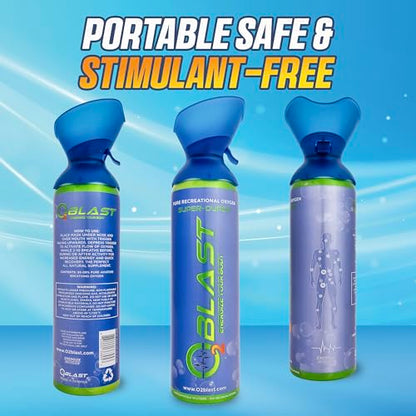 Portable Oxygen Can, Filled with 99.99% Pure Oxygen in a Can with Breathing Mask for Sports, Travel, and High Altitude Use | On-the-Go Air Support for Hiking and Outdoors – 10L, 5-Pack