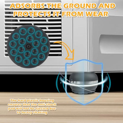 Anti Vibration Pads for Washing Machine, 4Pcs Anti-Vibration Mat Isolation Pads, Stop Walking, Reduce Noise & Shaking, Washer Dryer Rubber Mat