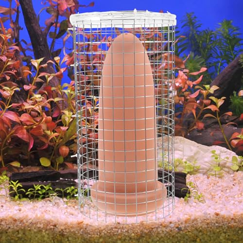 ULTECHNOVO Ceramic Angelfish Breeding Cone 9.05" x 3.93" – Isolation Net Egg Catcher for Aquarium, Easy-Clean Spawning Barrel for Angelfish & Discus