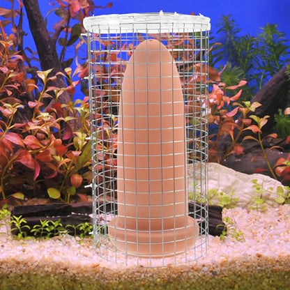 ULTECHNOVO Ceramic Angelfish Breeding Cone 9.05" x 3.93" – Isolation Net Egg Catcher for Aquarium, Easy-Clean Spawning Barrel for Angelfish & Discus