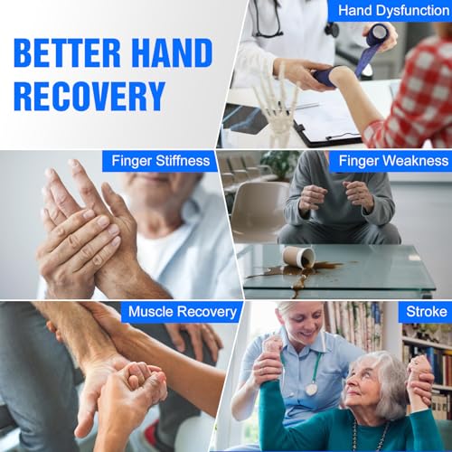 Hand Rehabilitation Robot Gloves, 3rd Generation Portable USB Chargeable Hand Stroke Recovery Equipment, 4 Modes & 9 Strength Levels Robot Hand Gloves For Hemiplegia Hand Therapy, Left Hand L